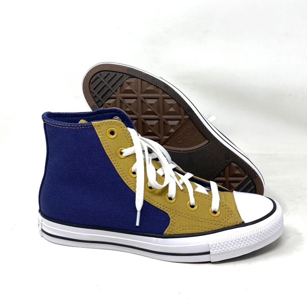 Converse Chuck Taylor High Casual Sneakers Women Shoes Navy Dune Canvas A04535F_7